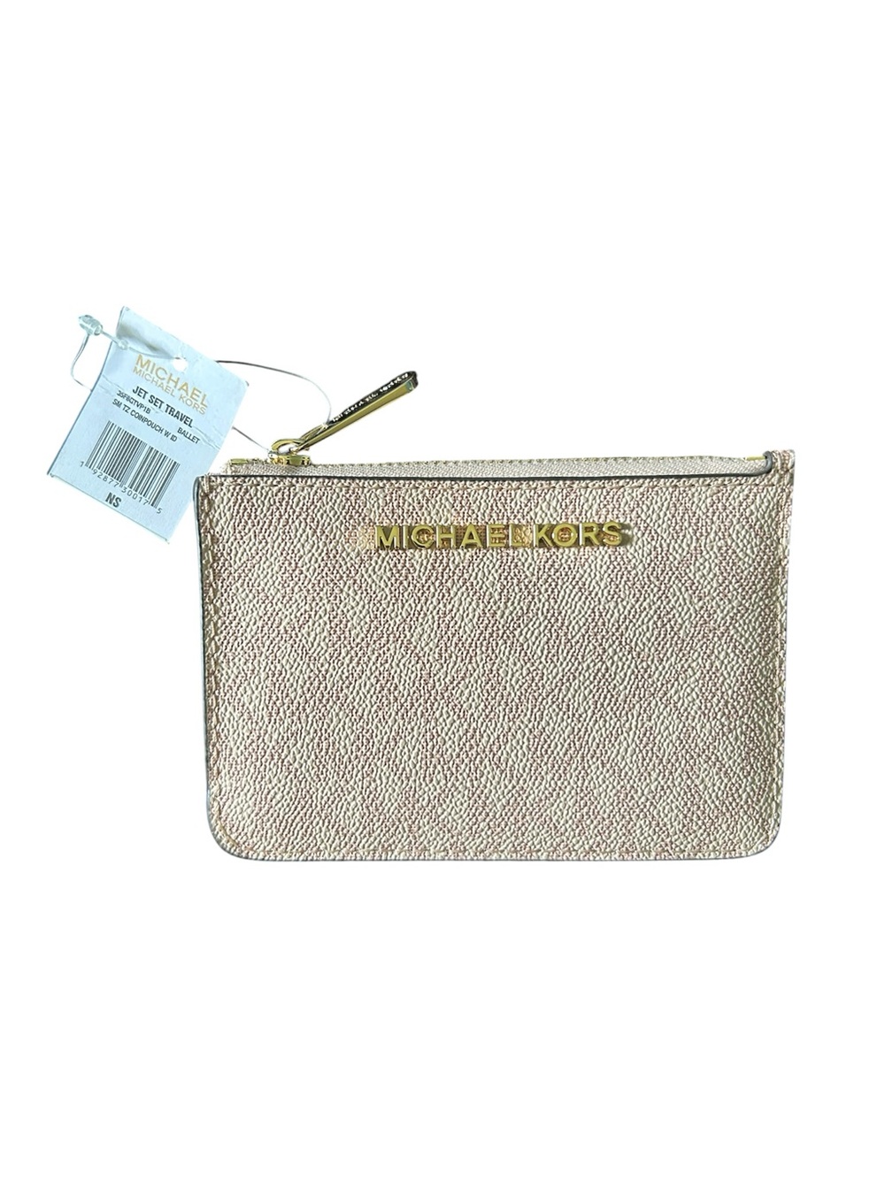 Michael Kors Pink Signiture Logo Jet Set Travel Small Coin Purse